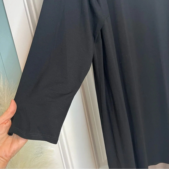 Eileen Fisher Woman Black & Tan Jersey Dress. Size 1X. - Picture 6 of 10
